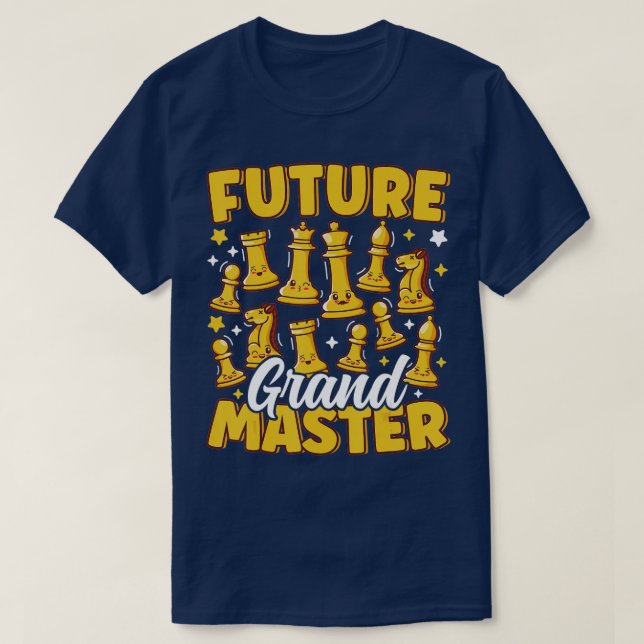 Künftiger Großmeister Schachspieler Niedliche Scha T-Shirt (Design vorne)