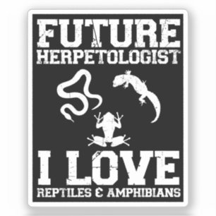 Künftiger Herpetologe Herpetology Lover Amphibians Aufkleber