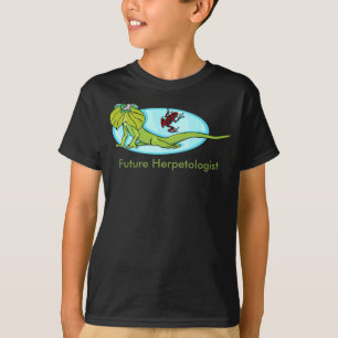 Künftiger Herpetologe mit Frilled-Nackeneidechse T-Shirt