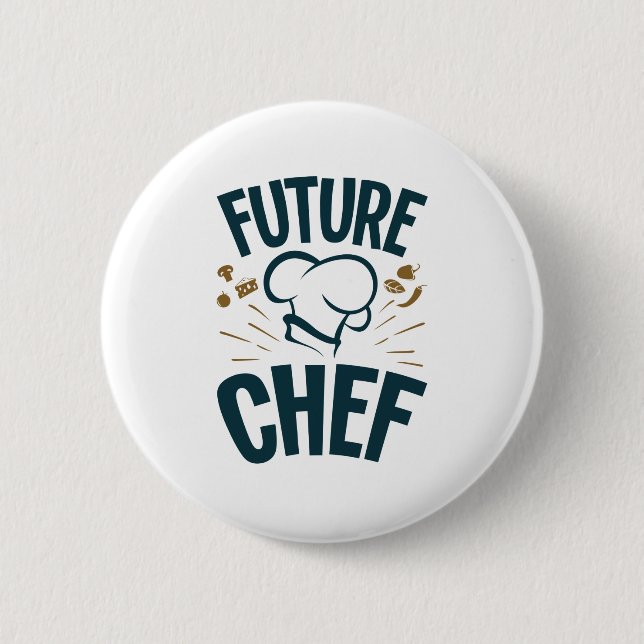 Künftiger Koch Kochschule Lover Button (Vorderseite)