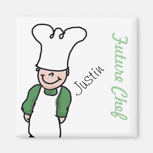 Künftiger Koch - Personalisiertes Kochen Magnet (Vorne)