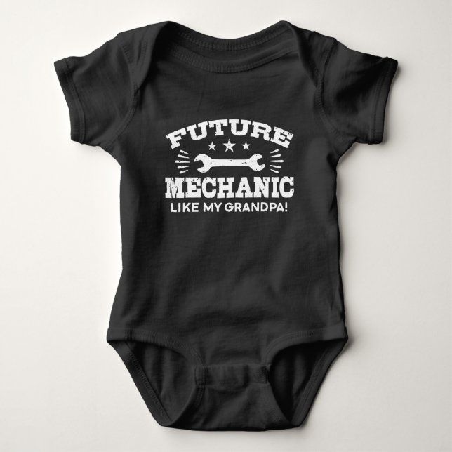 Künftiger Mechanismus wie meine Opa Hoodie Baby Strampler (Vorderseite)