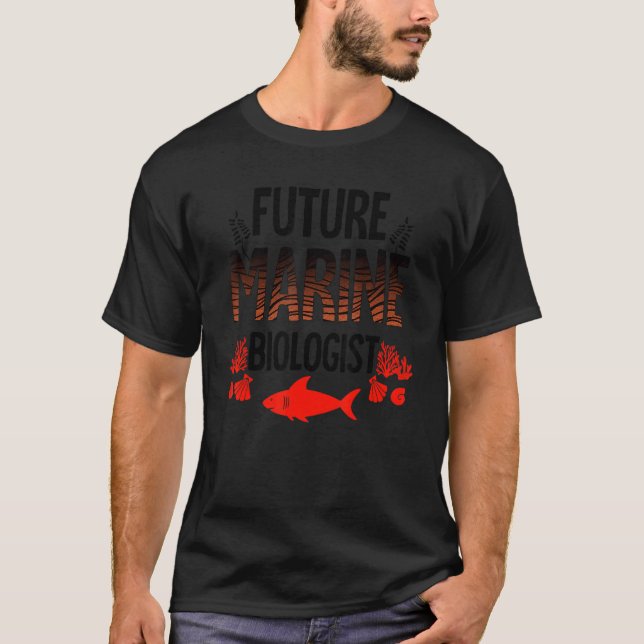 Künftiger Meeresbiologe für Kinder, Teens, Biologi T-Shirt (Vorderseite)