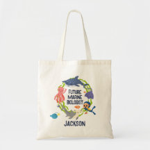 Künftiger Meeresbiologe mit Namen Plaque Tote Bag