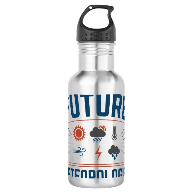 Künftiger Meteorologe Edelstahlflasche (Vorderseite)
