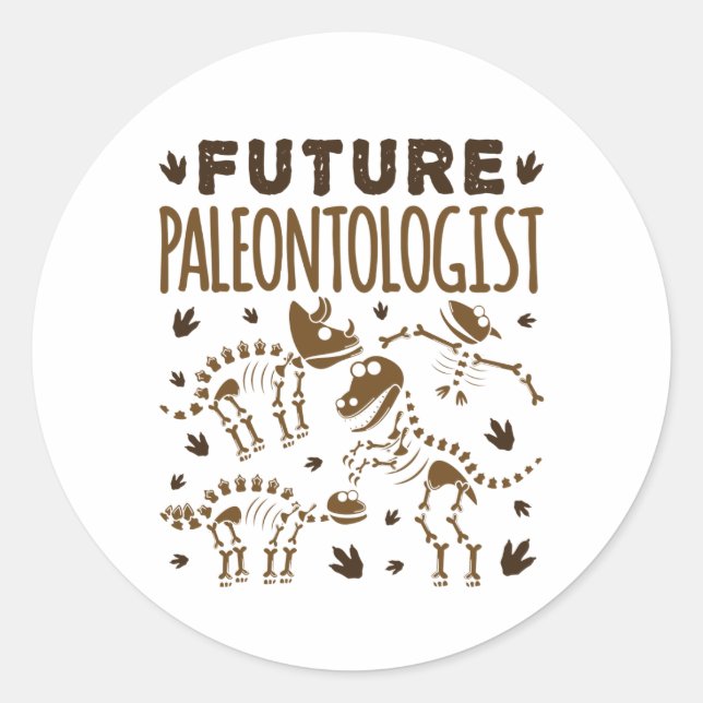 Künftiger Paläontologe Paläontologie Dinosaurier K Runder Aufkleber (Vorderseite)