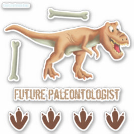 Künftiger Paläontologe T-Rex Dinosaurier Knochenst Aufkleber