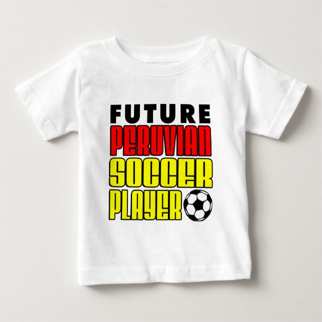 Künftiger peruanischer Fußballspieler Baby T-shirt (Vorderseite)