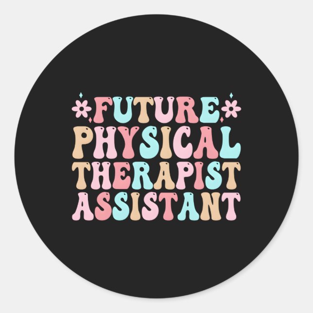 Künftiger Physiotherapeut-Assistent, der als PTA-S Runder Aufkleber (Vorderseite)