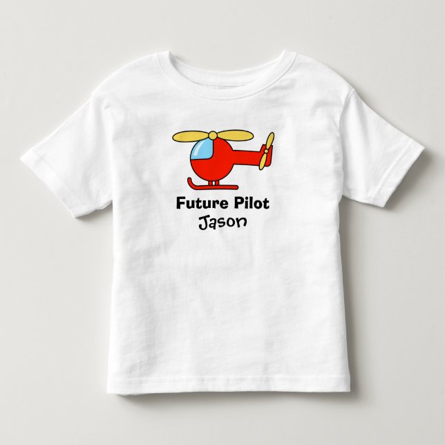 Künftiger Pilot zum Shirt für Kinder mit Spielhubs (Vorderseite)