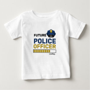 Künftiger Polizeibeamter Lade Funny Personalisiert Baby T-shirt