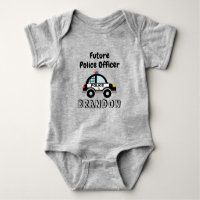 Künftiger Polizeibeamter Polizist Kinderwagen Kind
