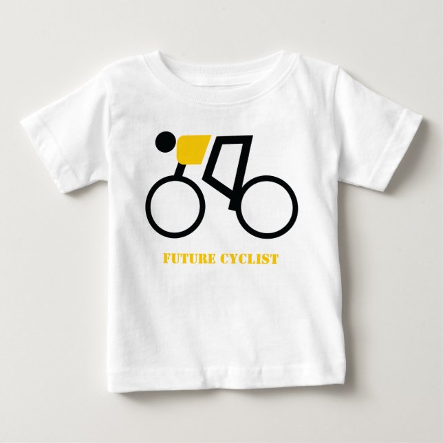 Künftiger Radfahrer mit seinem Fahrradgewohnheiten Baby T-shirt (Vorderseite)