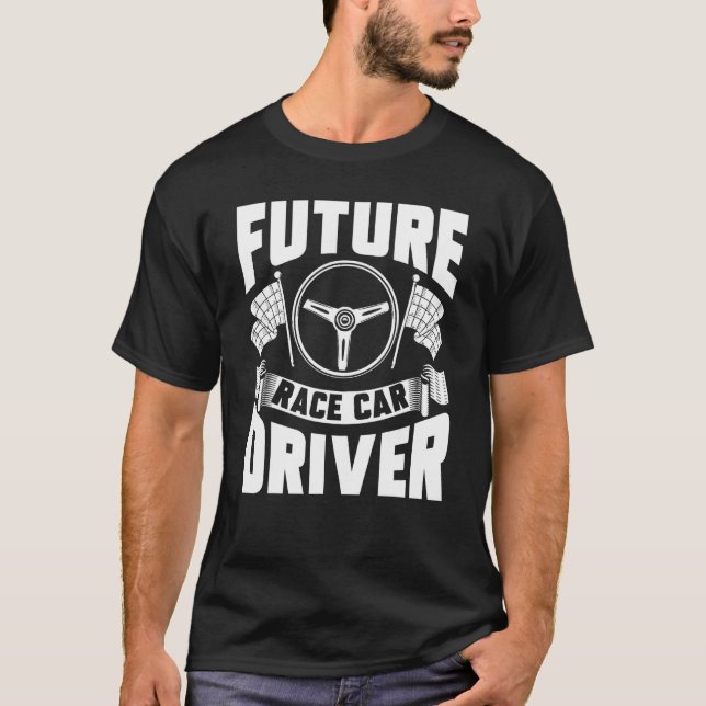 Künftiger Rennfahrer Kinder Männer Frauen Cool Ren T-Shirt (Vorderseite)