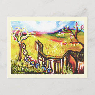 Künftiger Sommer im Grünen Kunst Postkarte