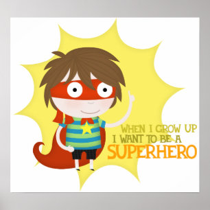 Künftiger Superheld (großes Poster) Poster