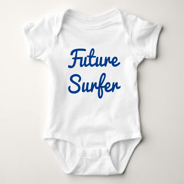 Künftiger Surfer-Baby-Bodysuit Baby Strampler (Vorderseite)