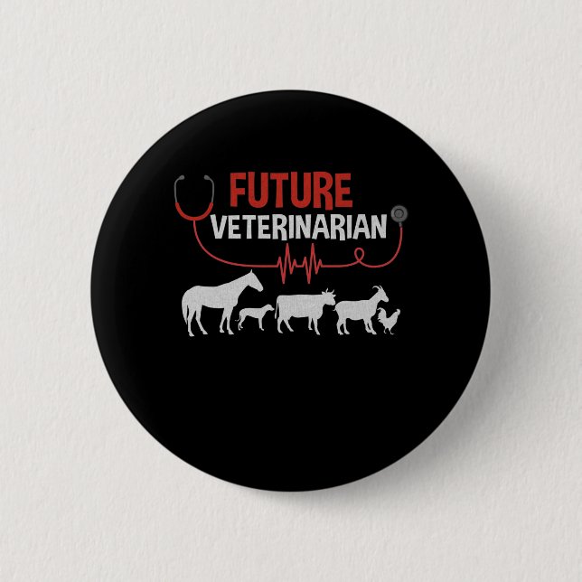 Künftiger Tierarzt Button (Vorderseite)