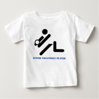 Künftiger Volleyballspieler, schwarz, blau