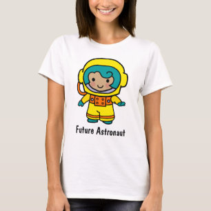 Künftiges Astronautenmädchen in Spacesuit T-Shirt