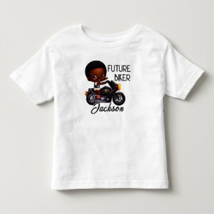 Künftiges Fahrrad mit Kind und Motorrad Kleinkind T-shirt