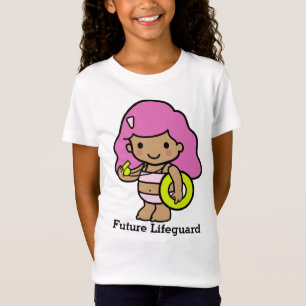 Künftiges Niedliches Mädchen Lifeguard mit Lebensr T-Shirt