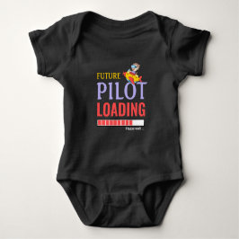 Künftiges Pilotladung Funny Personalisiert Unisex Baby Strampler