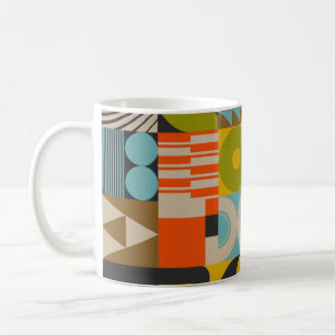 Künftiges Retro-inspiriertes Kunstwerk abstrakter  Kaffeetasse