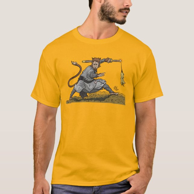 Kung-Fu-Affe T-Shirt (Vorderseite)