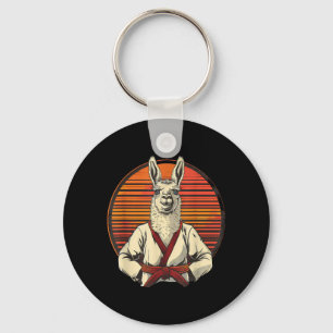 Kung Fu Alpaka Sonnenuntergang Judo Jiu-Jitsu Kamp Schlüsselanhänger