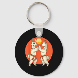 Kung Fu Alpaka Sonnenuntergang Taekwondo Judo Jiu- Schlüsselanhänger