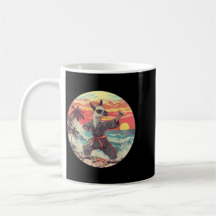 Kung Fu Alpaka Strand Sonnenuntergang Mma Judo Tae Kaffeetasse