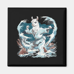 Kung Fu Alpaka Wellen Judo Jiu-Jitsu Kampfsport Magnet