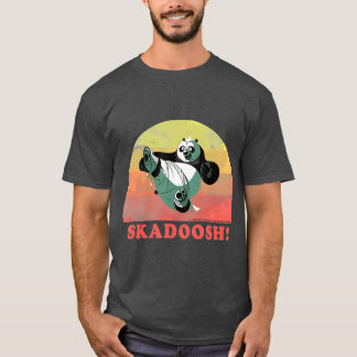 Kung Fu Bär Skash Retro-Kreisporträt Freund Bo T-Shirt