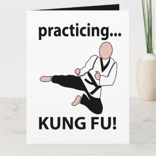 Kung Fu Black Belt Martial Arts Karte