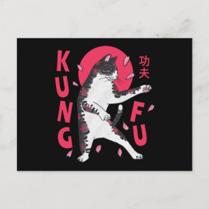 Kung Fu Cat Postkarte