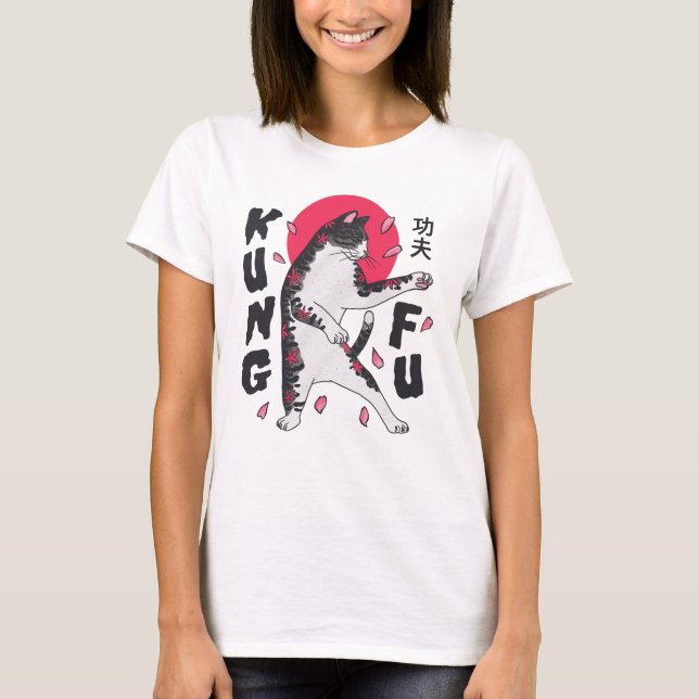 Kung Fu Cat T-Shirt (Vorderseite)