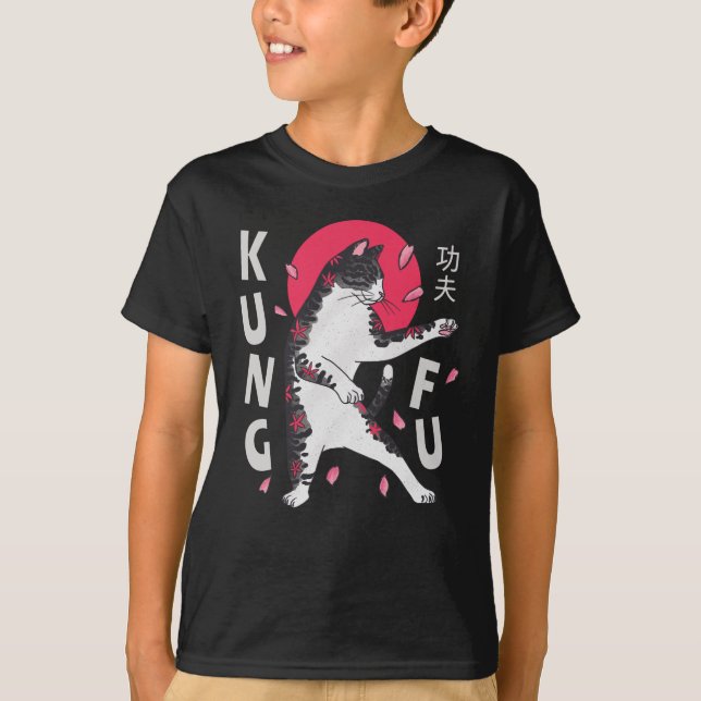 Kung Fu Cat T-Shirt (Vorderseite)