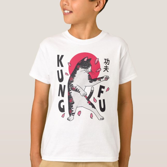 Kung Fu Cat T-Shirt (Vorderseite)