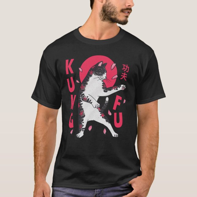 Kung Fu Cat T-Shirt (Vorderseite)