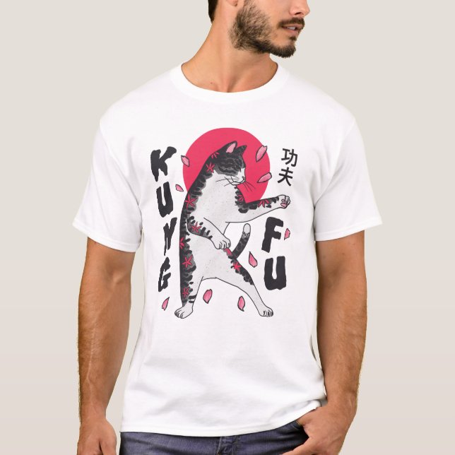 Kung Fu Cat T-Shirt (Vorderseite)