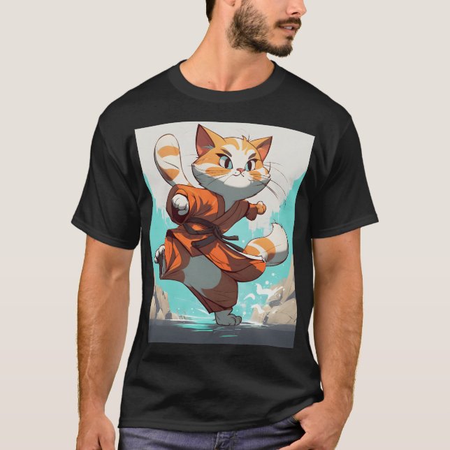 Kung Fu Cat T-Shirt (Vorderseite)