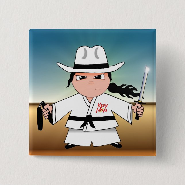 Kung Fu Cowboy Flair! Button (Vorderseite)