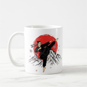 Kung-Fu-Geist – Emblem der Kampfkunst auf der Vord Kaffeetasse