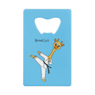 Kung Fu giraffe Cartoon Illustration Geldbeutel Flaschenöffner