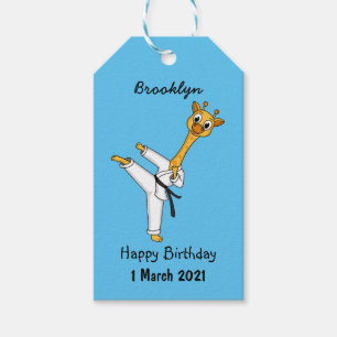Kung Fu giraffe Cartoon Illustration Geschenkanhänger