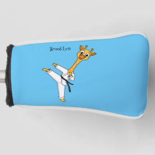 Kung Fu giraffe Cartoon Illustration Golf Headcover