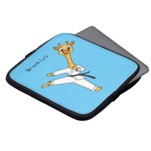 Kung Fu giraffe Cartoon Illustration Laptopschutzhülle