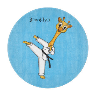 Kung Fu giraffe Cartoon Illustration Schneidebrett