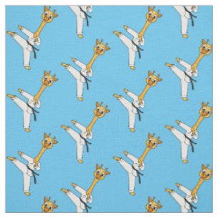 Kung Fu giraffe Cartoon Illustration Stoff